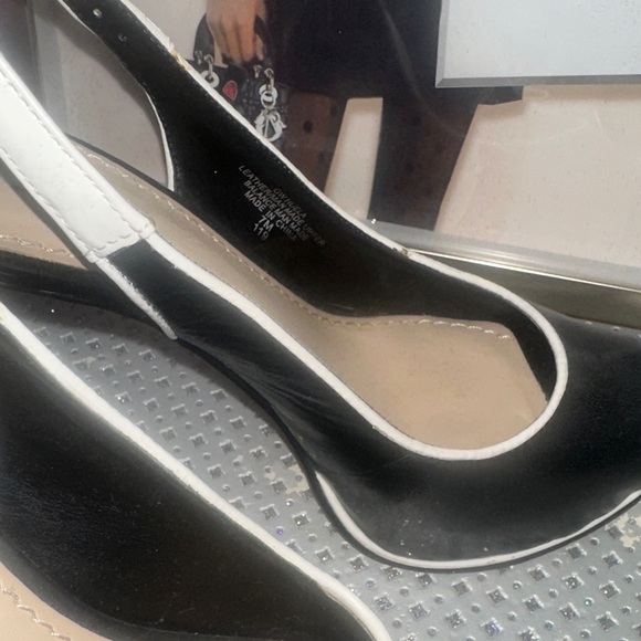 Guess Black and White Peep Toe Heels - Picture 9 of 10